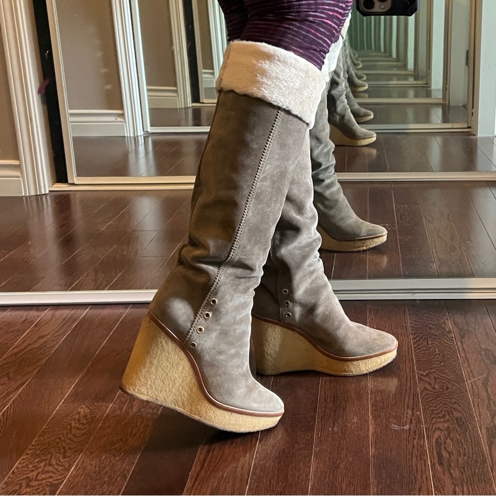 Authentic Yves Saint Laurent Rare lamb skin boots